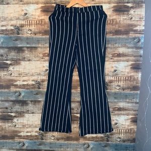Flare boot cut stripped jeans